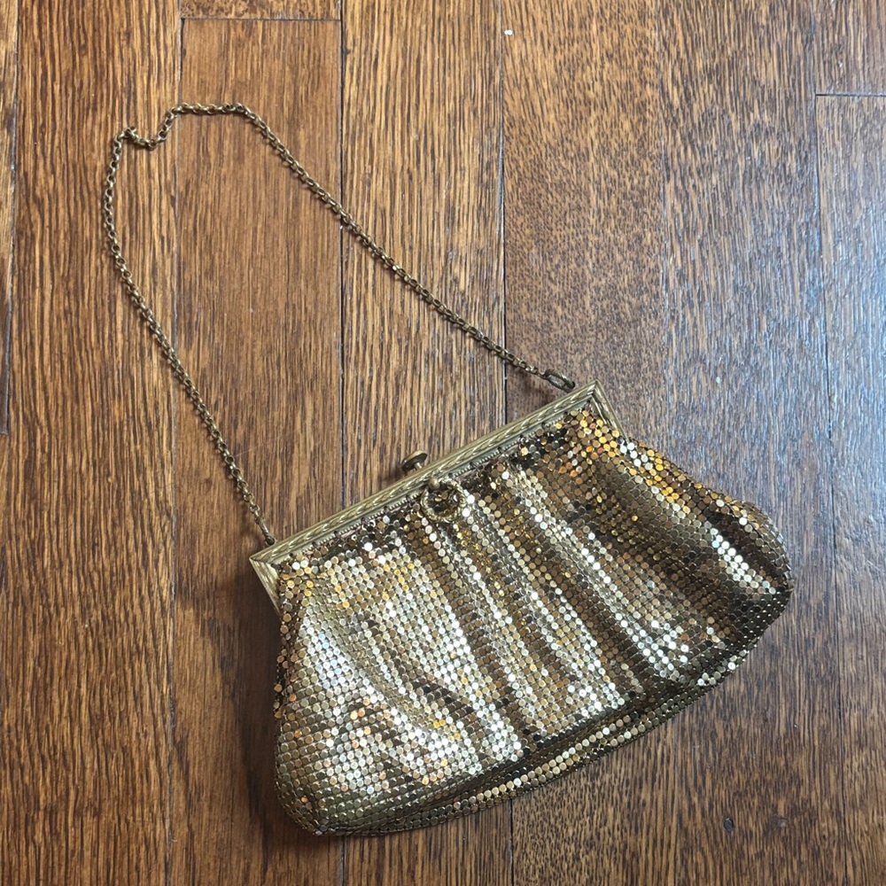 Antique Gold Metal Mesh Purse